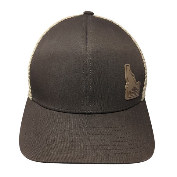 Sunroc Idaho Snapback Mesh Back Trucker Hat Brown One Size Adjustable - Picture 1 of 10